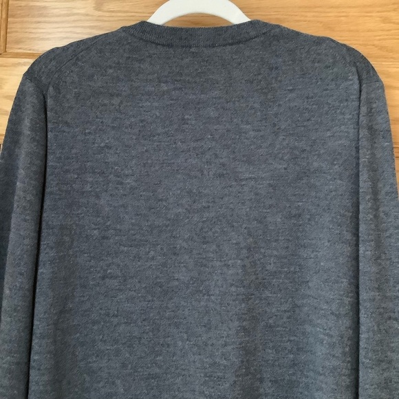 HUGO BOSS Charcoal Virgin Wool Sweater Size L - Picture 5 of 12